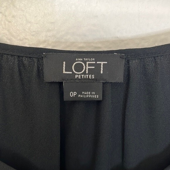 Ann Taylor LOFT Striped Black & White Long Sleeve Romper 0P - Picture 3 of 11